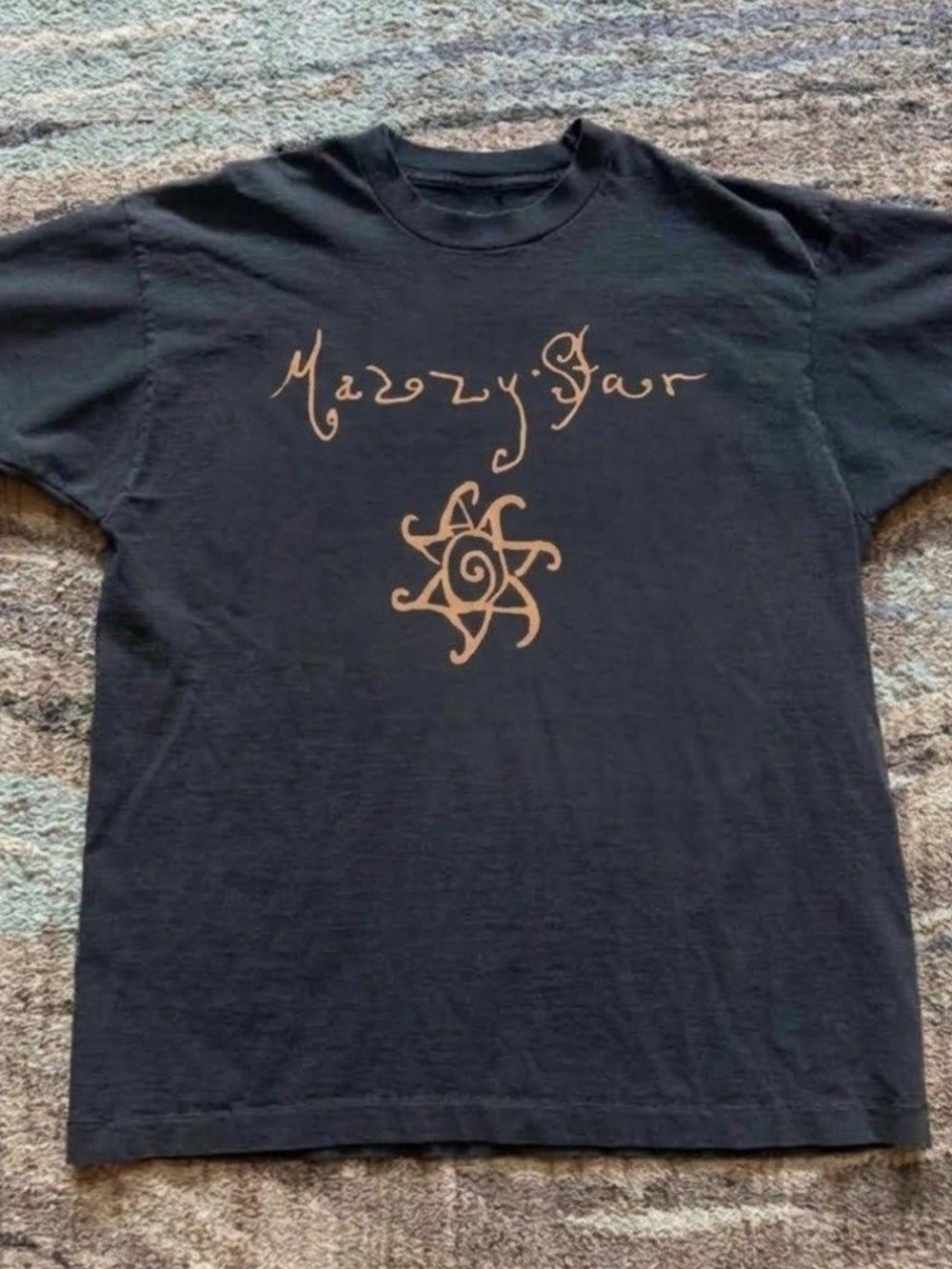 Gildan Black Tee with Tan Graphic Script